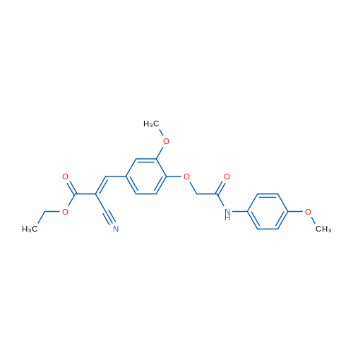 Ethyl 2-cyano-3-(3-methoxy-4-(2-((4-methoxyphenyl)amino)-2-oxoethoxy)phenyl)acrylate 1g