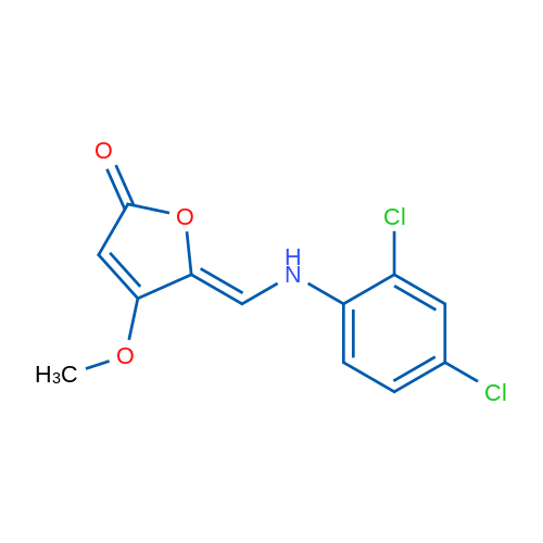 (5Z)-5-{[(2,4-dichlorophenyl)amino]methylidene}-4-methoxy-2,5-dihydrofuran-2-one 1g