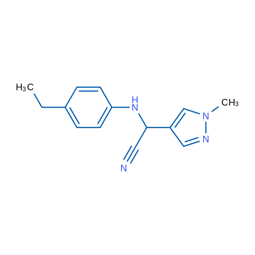 2-((4-Ethylphenyl)amino)-2-(1-methyl-1H-pyrazol-4-yl)acetonitrile 5g