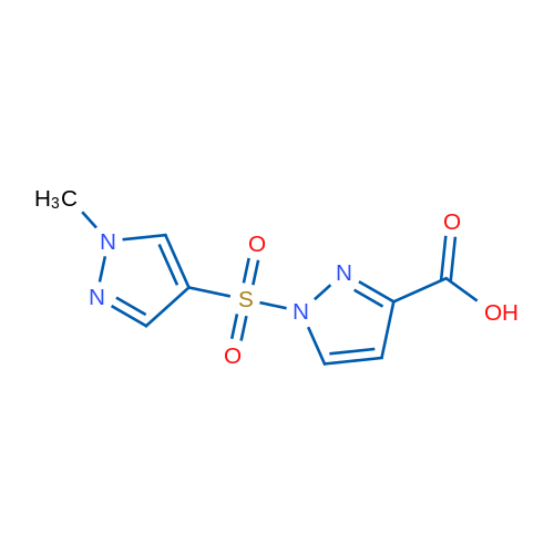1-((1-Methyl-1H-pyrazol-4-yl)sulfonyl)-1H-pyrazole-3-carboxylic acid 1g