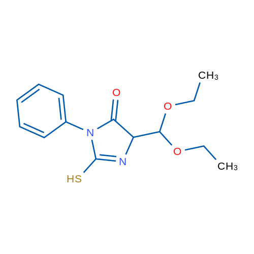 4-(Diethoxymethyl)-2-mercapto-1-phenyl-1H-imidazol-5(4H)-one 5g