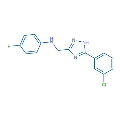 N-((5-(3-Chlorophenyl)-1H-1,2,4-triazol-3-yl)methyl)-4-fluoroaniline 1g