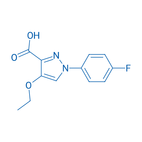 4-Ethoxy-1-(4-fluorophenyl)-1H-pyrazole-3-carboxylic acid 250mg