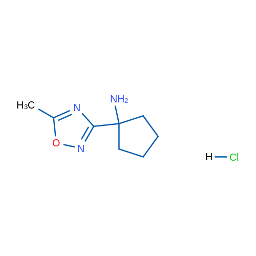 1-(5-Methyl-1,2,4-oxadiazol-3-yl)cyclopentan-1-amine hydrochloride 50mg