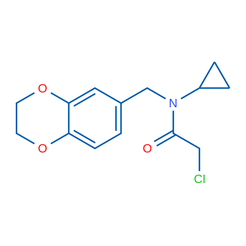 2-Chloro-N-cyclopropyl-N-((2,3-dihydrobenzo[b][1,4]dioxin-6-yl)methyl)acetamide 1g