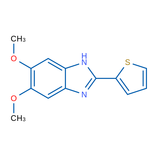 5,6-Dimethoxy-2-(thiophen-2-yl)-1H-benzo[d]imidazole 1g