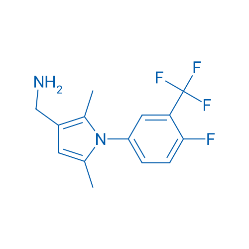 1H-Pyrrole-3-methanamine, 1-[4-fluoro-3-(trifluoromethyl)phenyl]-2,5-dimethyl- 250mg