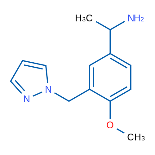 1-[4-Methoxy-3-(1H-pyrazol-1-ylmethyl)phenyl]ethan-1-amine 1g