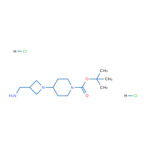 tert-Butyl 4-(3-(aminomethyl)azetidin-1-yl)piperidine-1-carboxylate dihydrochloride 1g