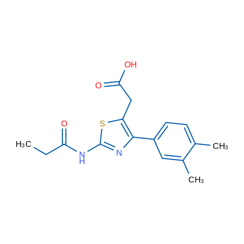 2-(4-(3,4-Dimethylphenyl)-2-propionamidothiazol-5-yl)acetic acid 5g