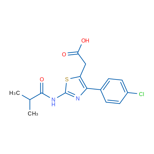 2-(4-(4-Chlorophenyl)-2-isobutyramidothiazol-5-yl)acetic acid 1g