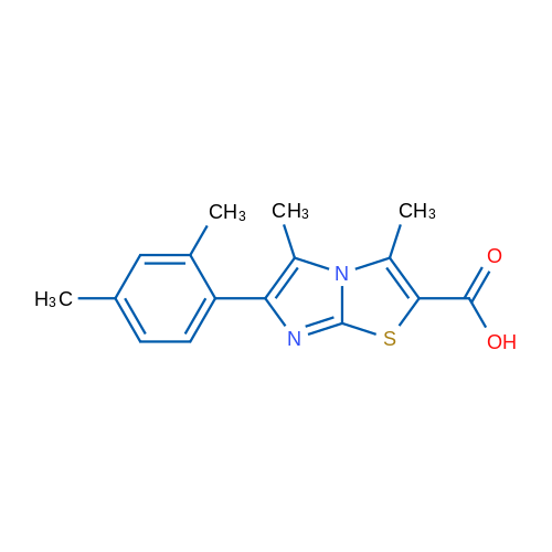 6-(2,4-Dimethylphenyl)-3,5-dimethylimidazo[2,1-b]thiazole-2-carboxylic acid 1g
