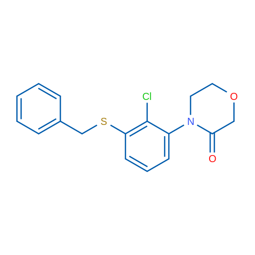 4-(3-(Benzylthio)-2-chlorophenyl)morpholin-3-one 1g