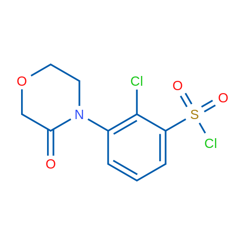 2-Chloro-3-(3-oxomorpholino)benzene-1-sulfonyl chloride 1g
