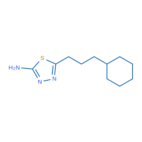 5-(3-Cyclohexylpropyl)-1,3,4-thiadiazol-2-amine 1g