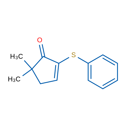 5,5-Dimethyl-2-(phenylthio)cyclopent-2-enone 1g