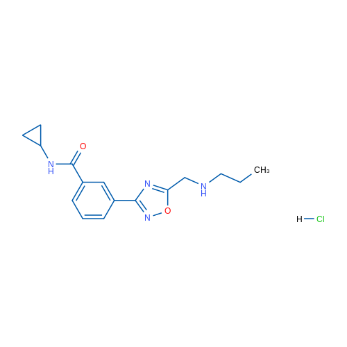 N-Cyclopropyl-3-(5-((propylamino)methyl)-1,2,4-oxadiazol-3-yl)benzamide hydrochloride 1g
