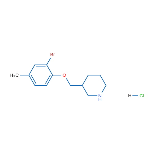 3-((2-Bromo-4-methylphenoxy)methyl)piperidine hydrochloride 1g
