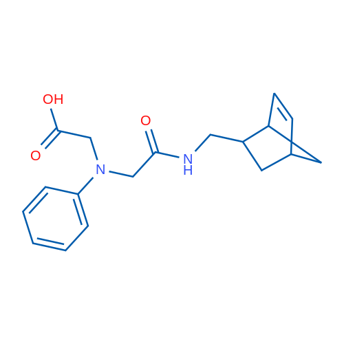2-((2-((Bicyclo[2.2.1]hept-5-en-2-ylmethyl)amino)-2-oxoethyl)(phenyl)amino)acetic acid 5g