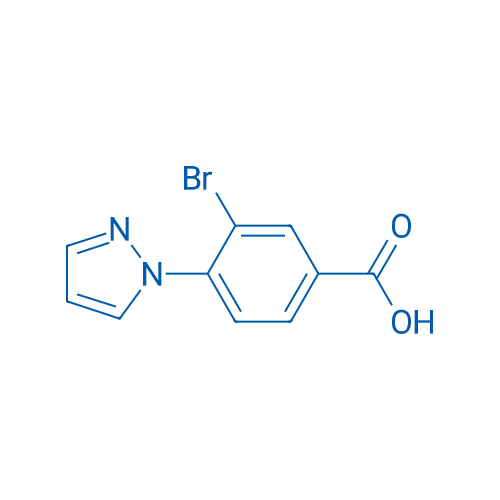 3-Bromo-4-(1H-pyrazol-1-yl)benzoic acid 250mg