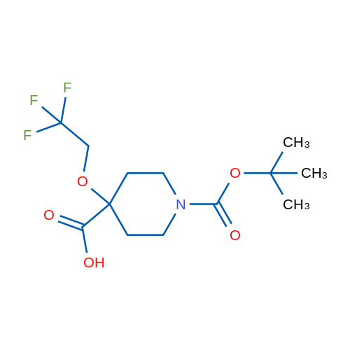1-(tert-Butoxycarbonyl)-4-(2,2,2-trifluoroethoxy)piperidine-4-carboxylic acid 50mg