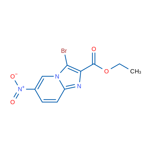 Ethyl 3-bromo-6-nitroimidazo[1,2-a]pyridine-2-carboxylate 1g