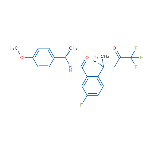 (S)-5-Fluoro-N-(1-(4-methoxyphenyl)ethyl)-2-(5,5,5-trifluoro-2-methyl-4-oxopentan-2-yl)benzamide 1g