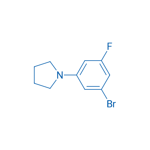 1-(3-Bromo-5-fluorophenyl)pyrrolidine 250mg