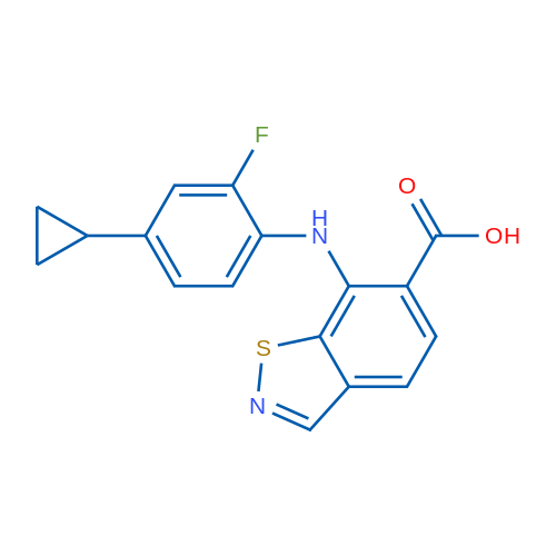 7-((4-Cyclopropyl-2-fluorophenyl)amino)benzo[d]isothiazole-6-carboxylic acid 1g
