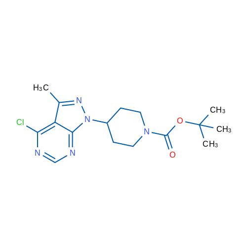 tert-Butyl 4-(4-chloro-3-methyl-1H-pyrazolo[3,4-d]pyrimidin-1-yl)piperidine-1-carboxylate 1g