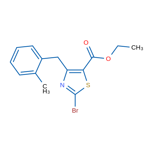 Ethyl 2-bromo-4-(2-methylbenzyl)thiazole-5-carboxylate 1g