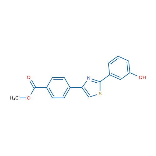 MEthyl 4-(2-(3-hydroxyphenyl)thiazol-4-yl)benzoate 100mg