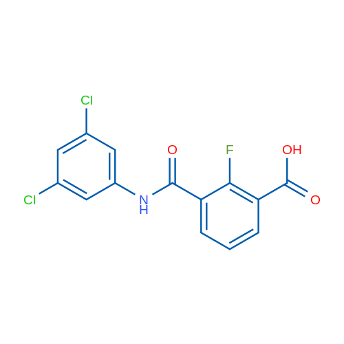3-(3,5-DIchlorophenylcarbamoyl)-2-fluorobenzoic acid 1g