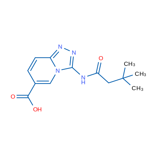 3-(3,3-DImethylbutanamido)-[1,2,4]triazolo[4,3-a]pyridine-6-carboxylic acid 250mg