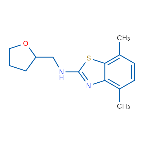 4,7-dimethyl-N-(tetrahydrofuran-2-ylmethyl)-1,3-benzothiazol-2-amine 1g