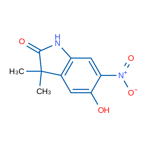 5-Hydroxy-3,3-dimethyl-6-nitroindolin-2-one 1g