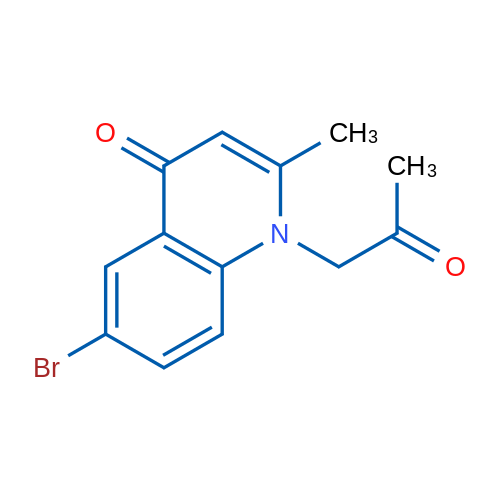 6-Bromo-2-methyl-1-(2-oxopropyl)quinolin-4(1H)-one 1g