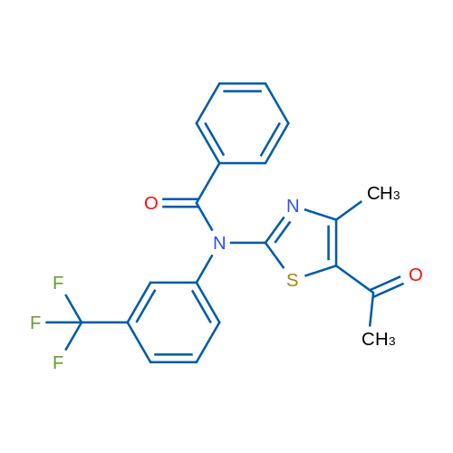 N-(5-Acetyl-4-methyl-1,3-thiazol-2-yl)-N-[3-(trifluoromethyl)phenyl]benzamide 1g
