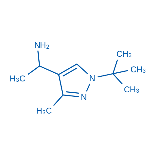 1-(1-tert-Butyl-3-methyl-1H-pyrazol-4-yl)ethan-1-amine 100mg