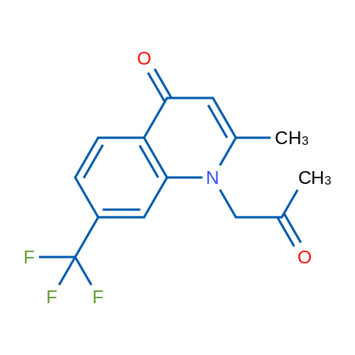 2-Methyl-1-(2-oxopropyl)-7-(trifluoromethyl)quinolin-4(1H)-one 1g