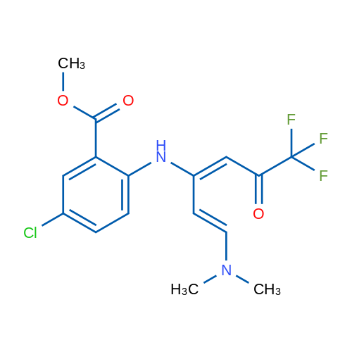 Methyl 5-chloro-2-{[(1E,3E)-1-(dimethylamino)-6,6,6-trifluoro-5-oxohexa-1,3-dien-3-yl]amino}benzoate 1g