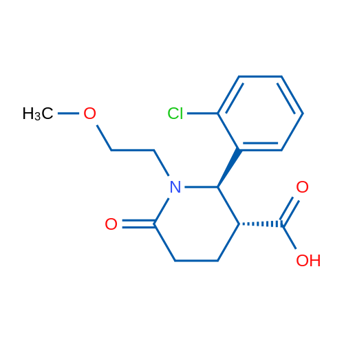 (2R,3R)-2-(2-Chlorophenyl)-1-(2-methoxyethyl)-6-oxopiperidine-3-carboxylic acid 1g