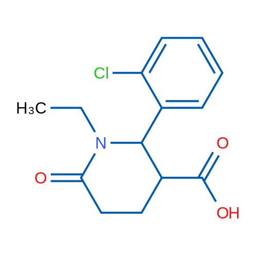 2-(2-Chlorophenyl)-1-ethyl-6-oxopiperidine-3-carboxylic acid 5g