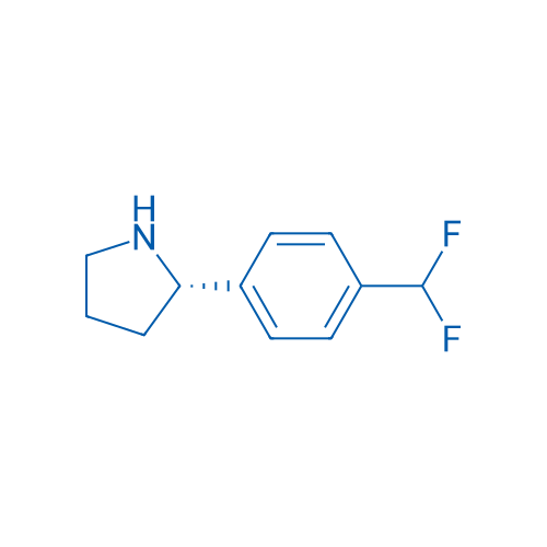(S)-2-(4-(Difluoromethyl)phenyl)pyrrolidine 250mg