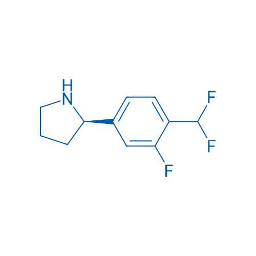 (R)-2-(4-(Difluoromethyl)-3-fluorophenyl)pyrrolidine 250mg