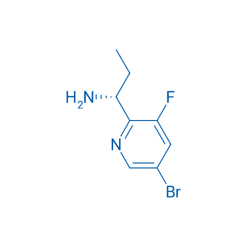 (1R)-1-(5-bromo-3-fluoro(2-pyridyl))propylamine 250mg