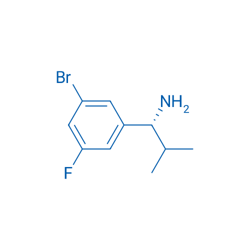 (R)-1-(3-bromo-5-fluorophenyl)-2-methylpropan-1-amine 250mg