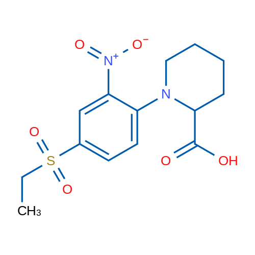 1-(4-(Ethylsulfonyl)-2-nitrophenyl)piperidine-2-carboxylic acid 1g