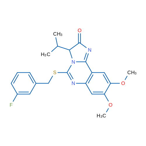 5-{[(3-fluorophenyl)methyl]sulfanyl}-8,9-dimethoxy-3-(propan-2-yl)-2H,3H-imidazo[1,2-c]quinazolin-2-one 1g
