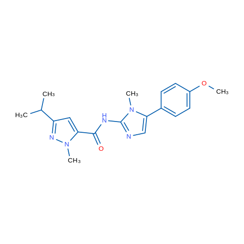 N-[5-(4-Methoxyphenyl)-1-methyl-1H-imidazol-2-yl]-1-methyl-3-(propan-2-yl)-1H-pyrazole-5-carboxamide 1g